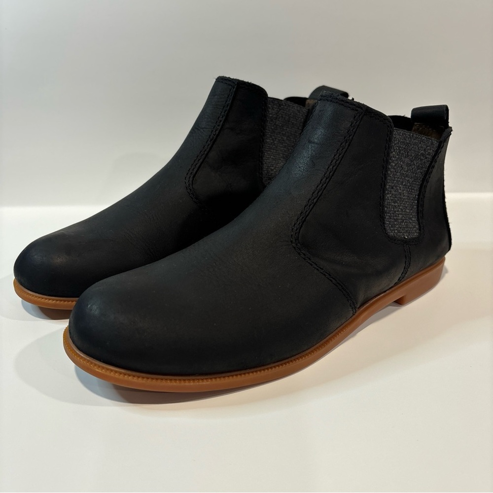 KODIAK LOW RIDER CHELSEA BLACK LEATHER ANKLE SLIP ON BOOT WOMEN'S US 7.5 B